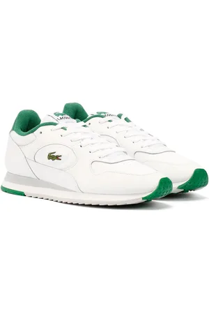 Lacoste Linetrack Leather Mens /Green Trainers - Size UK 10