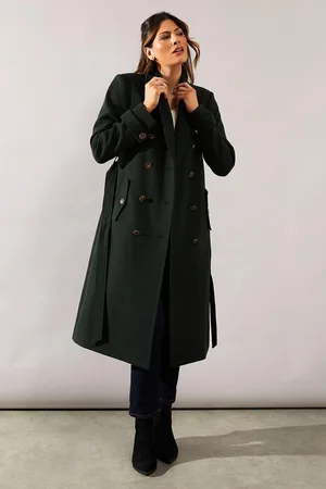 wallis Womens Twill Trench Coat - - Size 16 UK