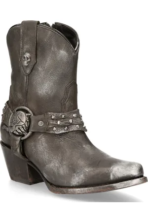 New Rock Womens Leather Pointed Cowboy Boots- WSTM005-S1 - Size EU 36