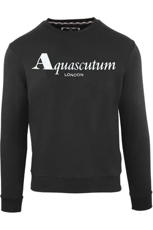 Aquascutum Mens Bold London Logo Sweatshirt Cotton - Size X-Large