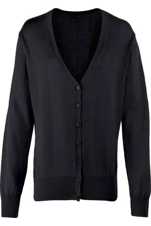 Premier Womens/Ladies Button Through Long Sleeve V-neck Knitted Cardigan - Size 14 UK