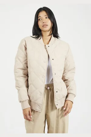 Brave Soul Womens Quilted Bomber Jacket - Size 16 UK