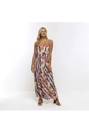 River Island Womens Slip Maxi Dress Print - Size 6 UK