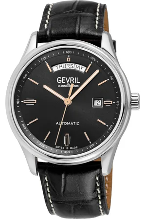 Gevril Mens Excelsior 48200 Swiss Automatic SW240 Watch - Leather - One Size