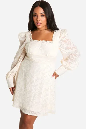 Boohoo Womens Plus Textured Corset Milkmaid Mini Dress - - Size 16 UK