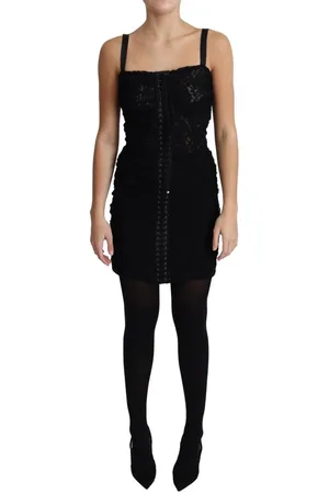 Dolce & Gabbana WoMens Lace Up Floral Corset Bustier Mini Dress material_nylon - Size IT 38 (Womens)