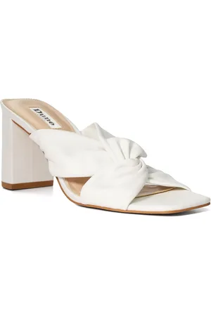 Dune Womens Ladies Maizing - Knot Detail Heeled Mules - Leather - Size UK 3