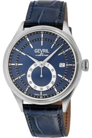 Gevril Mens Empire Italian Handmade Leather Swiss Automatic ETA 2895 Watch - One Size
