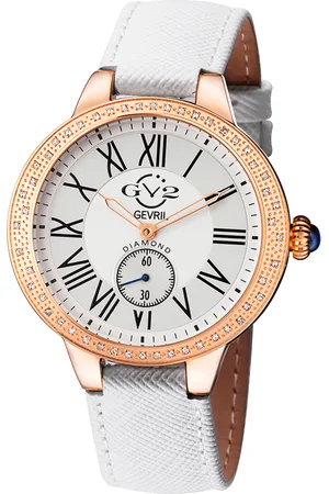 GV2 by Gevril Astor II 9104.2 Swiss Quartz WoMens MOP Dial Stainless Steel Diamond Watch - - One Size