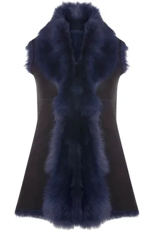 Infinity Womens Toscana Sheepskin Long Gilet-Sorocaba - - Size 14 UK