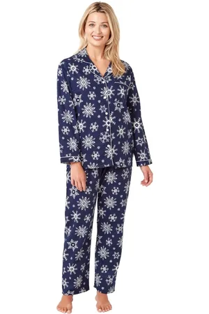 Marlon Womens Penguin Print Brushed Cotton Pyjama Set - - Size X-Small/Small