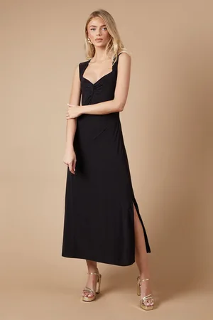 Oasis Womens Occasion Double Jersey Ruched Midaxi Dress - - Size 10 UK