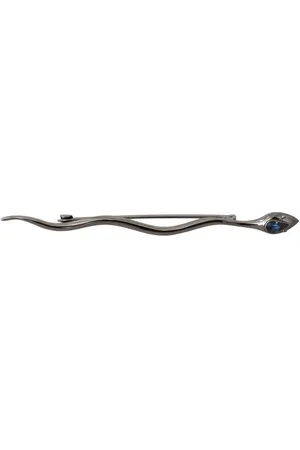 Dolce & Gabbana WoMens Brass Crystal Spilla Serpente Brooch Pin - One Size
