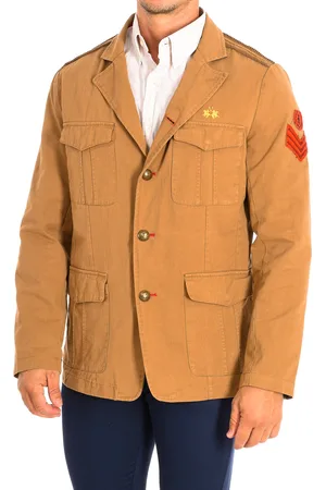 La Martina Mens regular fit jacket with lapel collar TMJE30-TW412 - - Size EU 50