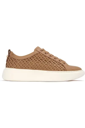 HUGO BOSS Womens Amber Tenn Trainers - Leather - Size UK 5