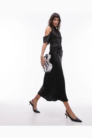 Topshop Womens off the shoulder midi column dress in - Size 10 UK