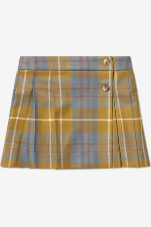 BONPOINT Girls Talissa Wool Tartan Skirt in - Size 12Y