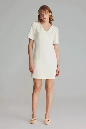 Gusto Womens V Neck Short Sleeved Dress - - Size Large