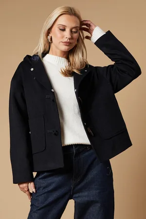 Oasis Womens Toggle Detail Hooded Coat - - Size 12 UK