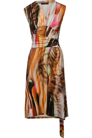Conquista Womens Multi-Coloured Empire Line Sleeveless Dress - - Size EU 36 (Womens)