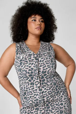NASTY GAL Womens Plus Leopard Print Dress - - Size 20 UK