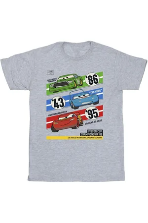 Disney Mens Cars Piston Cup Champions T-Shirt (Sports Grey) - - Size X-Large