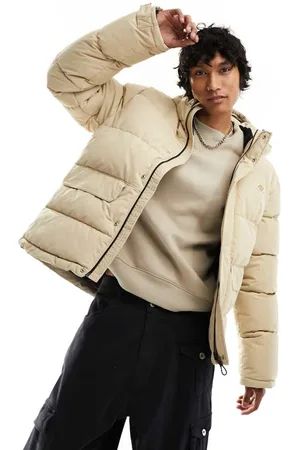 Dickies Mens glacier view premium puffer jacket in cream-Neutral - - Size Large