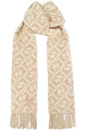 Dune Womens Accessories Luke - Logo Print Fringed Scarf - material_Fabric - One Size