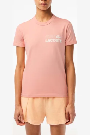 Lacoste Womens Slim Fit Organic Cotton Jersey T-Shirt in - Size 4 UK