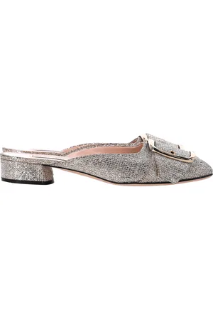 Casadei Pre-owned Womens Alexa Low-Heel Mules in Glitter - Size UK 6