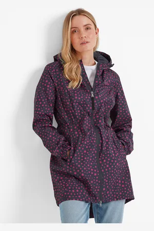 Tog 24 Kilnsey Womens Waterproof Jacket Magenta Pink Star Print - - Size 20 UK