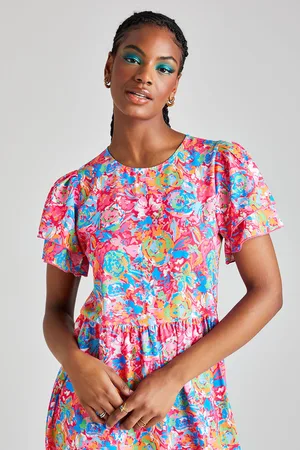 Urban Bliss Womens Floral Ruffle Dress - Size 8 UK