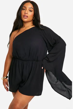 Boohoo Womens Plus Cheesecloth Flare Sleeve Playsuit - viscose - Size 16 UK
