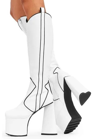 Lamoda Womens Keep It Up Platform Knee High Boots, - Size UK 8