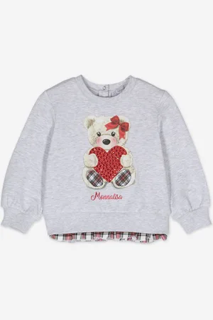 MONNALISA Baby Girls Teddy Bear Sweatshirt in - Size 1Y