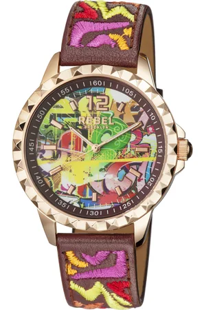 REBEL WoMens Dumbo Dial Leather Watch - One Size
