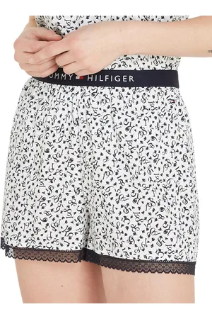 Tommy Hilfiger Womens UW0UW04944 TH Original Woven Short Print - viscose - Size 14 UK