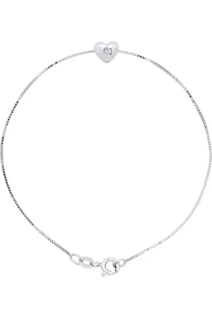 Diadema Womens - Bracelet - Heart - Real Diamond - Silver - One Size