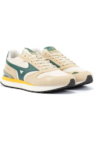 Mizuno Unisex RB87 Sand/Bistro Green Trainers - Suede - Size UK 8
