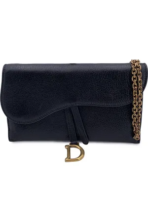 Dior Pre-owned Womens Leather Wallet Saddle On Chain - - One Size