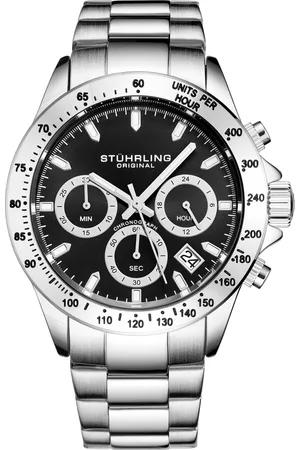Stuhrling Mens Ultima 3960 Quartz 42mm Chronograph - Stainless Steel - One Size