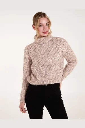 Blue Vanilla Womens Chenille Roll Neck Knit Jumper - - Size Medium/Large