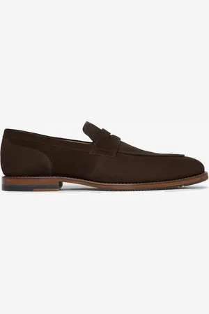 Oliver Sweeney Buckland Mens Suede Penny Loafers - Leather - Size UK 9
