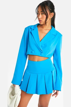 Boohoo Womens Pleated Drop Hem Micro Mini Skirt - - Size 14 UK