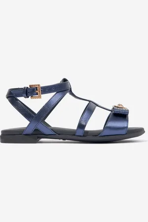 VERSACE Girls Medusa Heart Sandals in Navy - - Size UK 9 Kids