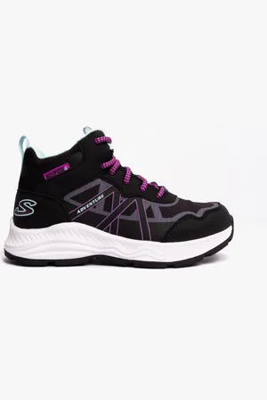 Skechers 303417L/BKAQ ADVENTURE BLITZ - FUN PURSUIT Girls Sport Black/Aqua - - Size UK 2