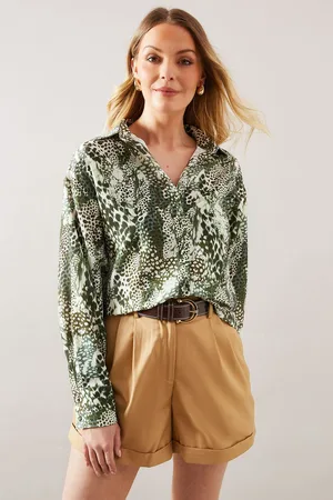 wallis Womens Animal Button Shirt - - Size 20 UK