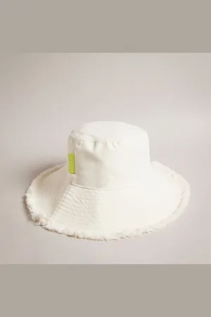 Ted Baker Womens Accessories Baisee Frayed Edge Bucket Hat in Natural - - One Size