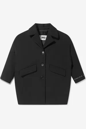 Maison Margiela Childrens Unisex Kids Wool Back Logo Coat - - Size 4Y