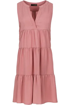 Conquista Womens Sleeveless Dusty Pink A Line Dress - Tencel - Size Small